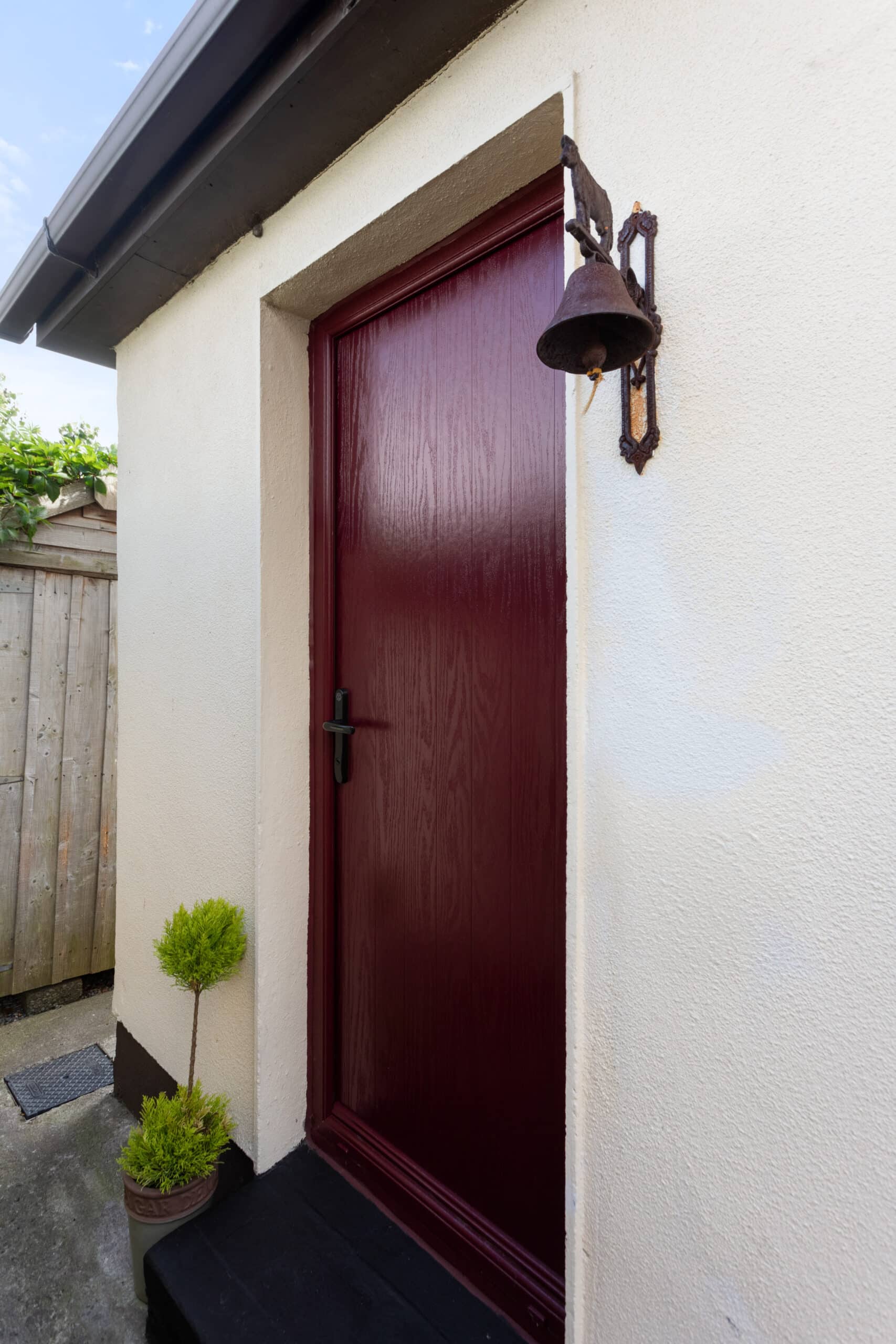 Global Home Improvements Burgundy Composite Front Door