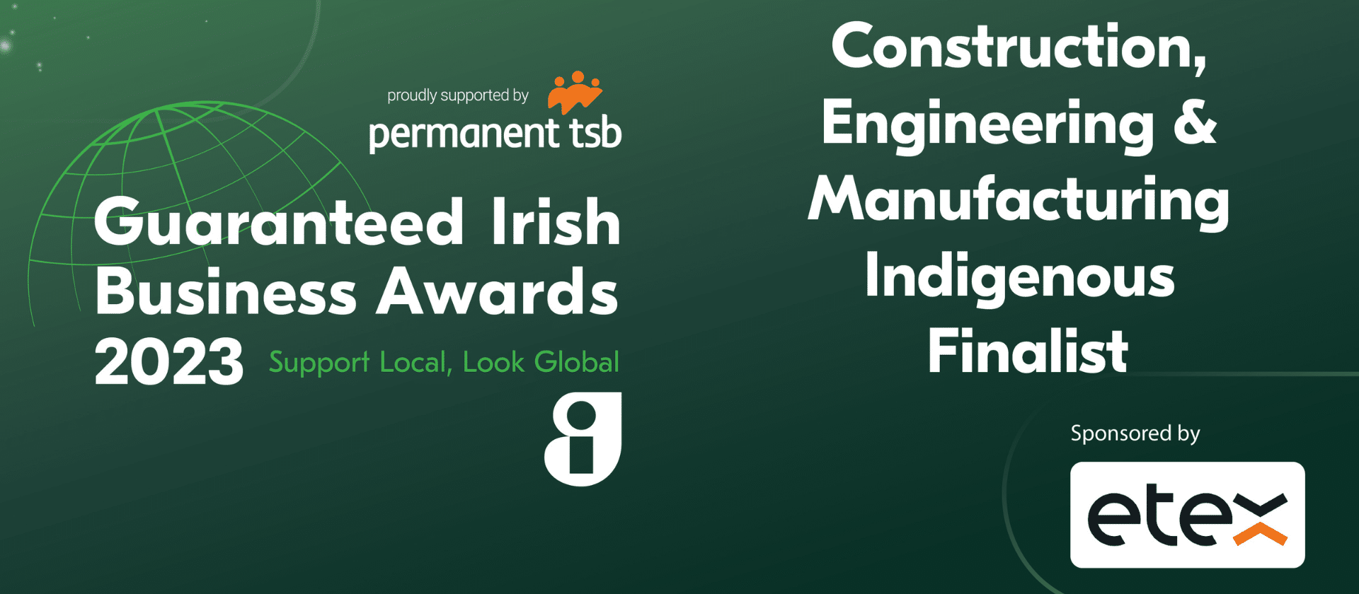 Global nominated Guaranteed Irish Business Awards 2023 finalist