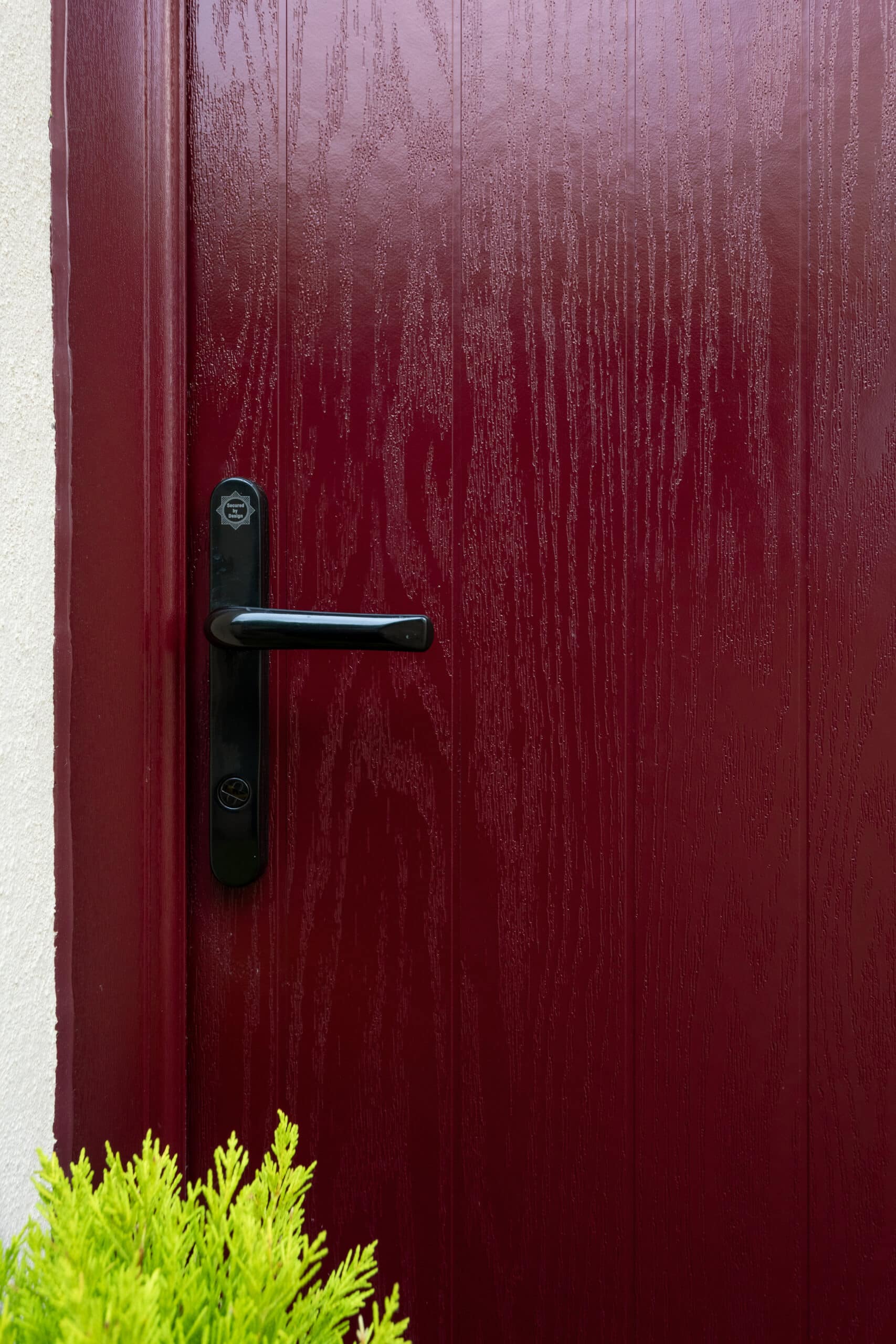 Global Home Improvements composite door, Burgundy