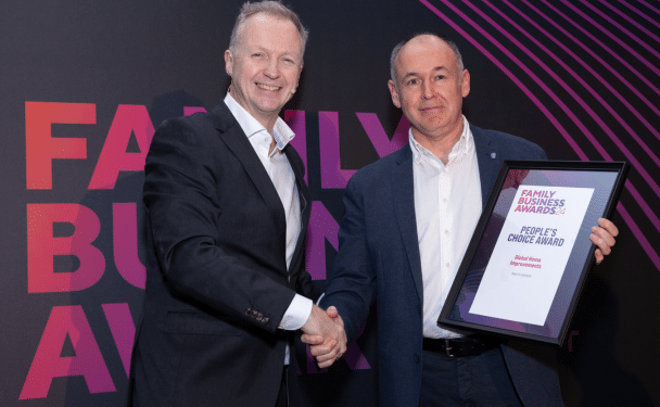 Matt Cooper presents GLOBAL MD Barry Shevlin with People's Choice Award